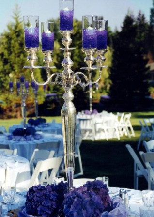 blue wedding centerpieces