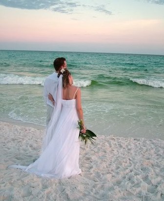 beach wedding bride and groom on beach beach couple wedding