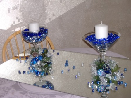 royal blue wedding centerpieces