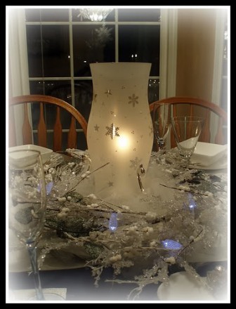 Candle centerpiece with opaque vase wedding candel centerpiece White 