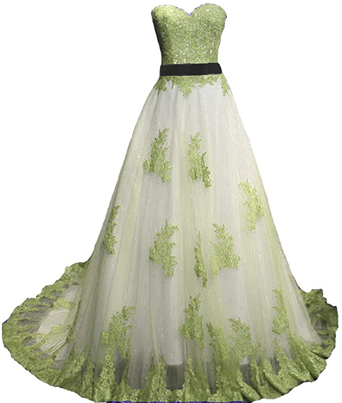 beautiful green wedding dresses
