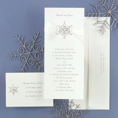 shimmering snowflake invitation snowflake invitations snowflake wedding 
