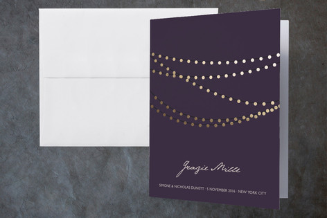 thank you notes, thank you cards, purple thank you notes