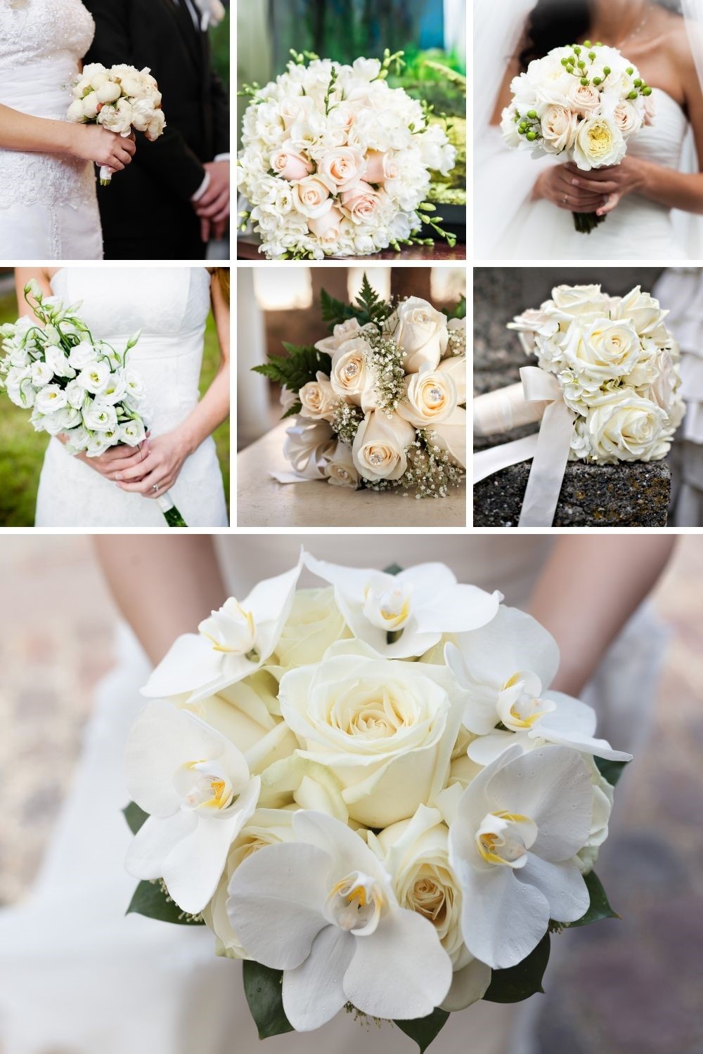 22 Ideas For White Wedding Flowers