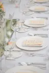 Wedding Reception Table Place Setting with Menu