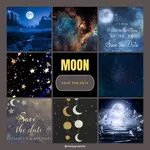 Moon Save The Date Inspiration Board