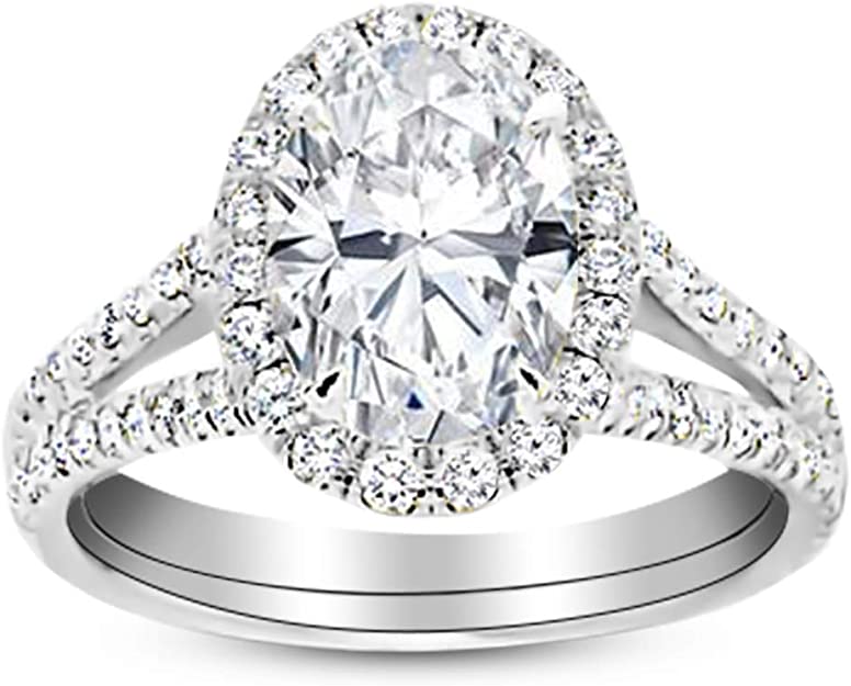 3 carat diamond engagement ring, Split Shank Oval Cut Diamond Engagement Ring, split shank 3 carat engagement ring