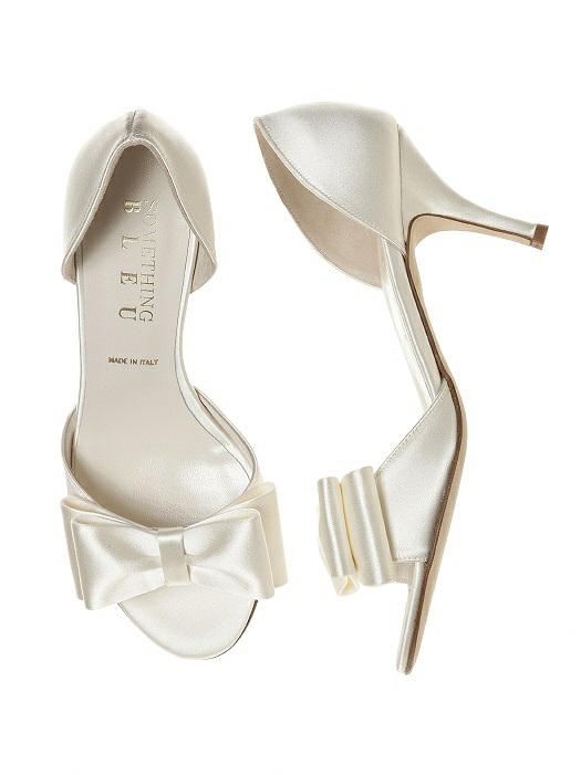 Cinnamon BowTie d'Orsay Bridal Shoe