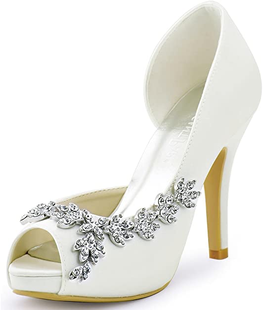 High Heel Platform Bridal Shoes Rhinestones Wedding Heels