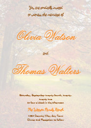 Autumn Forest Wedding Invitation