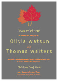 Autumn Leaves Wedding Invitation