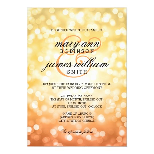 Autumn Lights Elegant Wedding Invitation