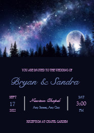 Nighttime Forest Wedding Invitation