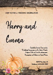 Rustic Pumpkin Wedding Invitations