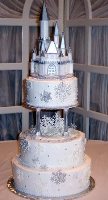 winter wedding cakes, fantasy wedding cakes, royal wedding cakes