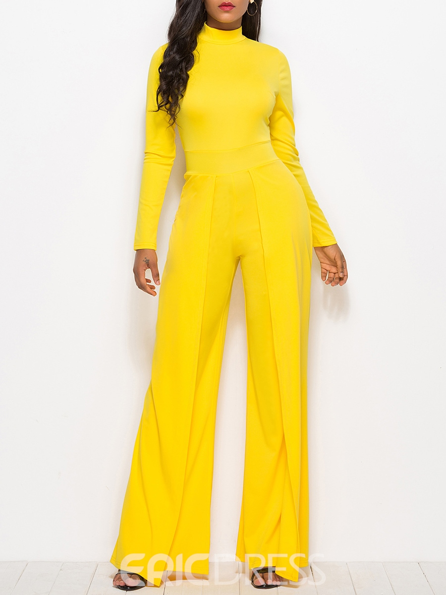 Yellow Wide-Legged Women's Jumpsuit