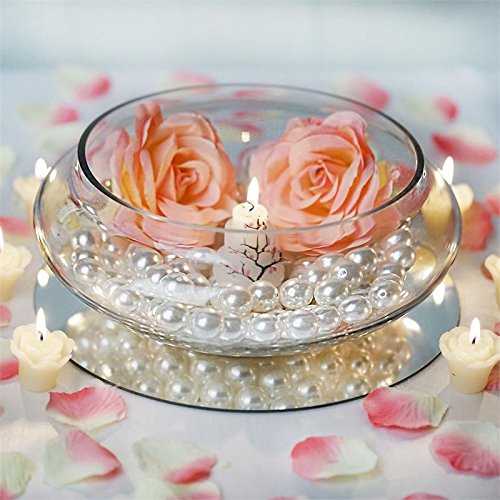 Pretty floral and pearl wedding centerpiece