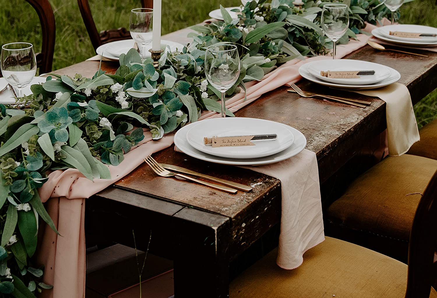 Artificial Eucalyptus Garland Silk Vine Leaves Greenery Garland For Wedding Decor