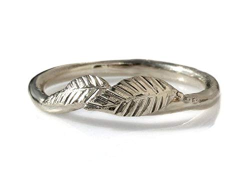 Curved Gold leaf ring wedding ring, alternative wedding rings, alternative wedding bands, leaf wedding rings, leaves wedding rings