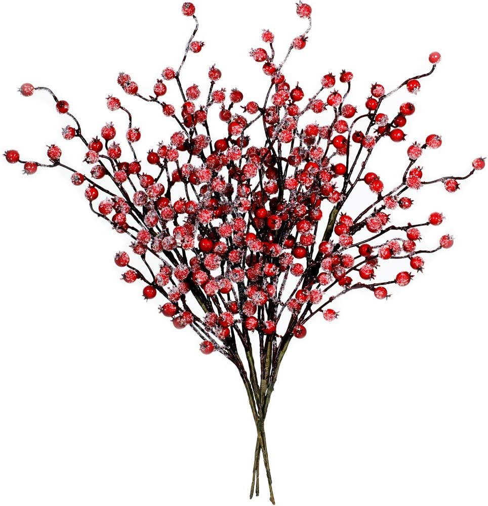 Artificial Christmas Berries and Twigs Centerpiece
