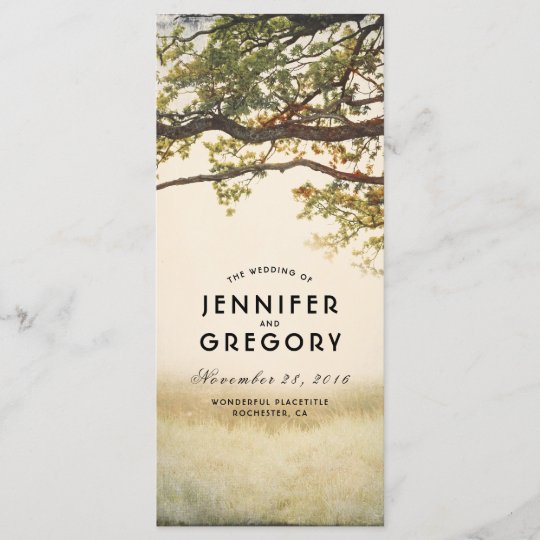 Rustic Wedding Programs