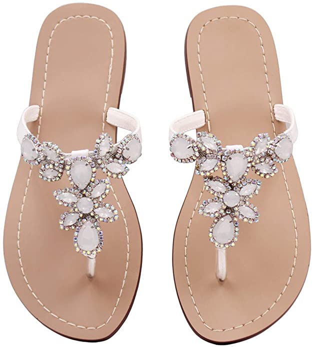 Hinyyrin Bridal Rhinestone Sandals