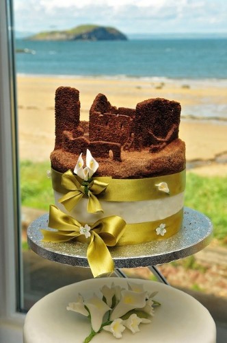 Beach Theme Wedding Cake, Beach Wedding Cake, Sand Castle Wedding Cake