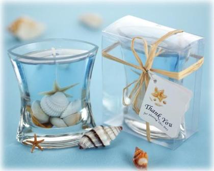 seashell candle wedding centerpieces