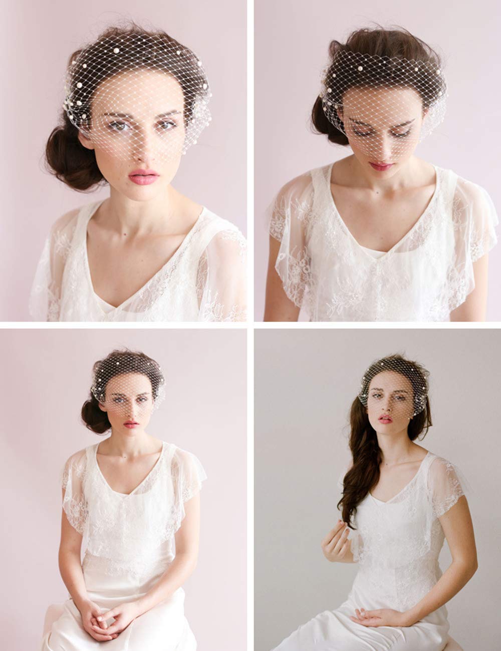 Classy Chic Birdcage Veil with Pearls