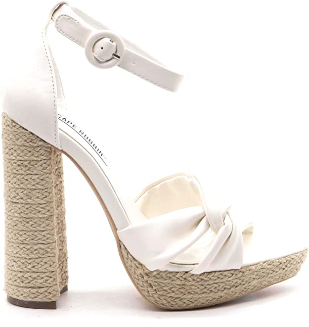Cape Robbin Maeve Platform Sandals with Chunky Block Heels