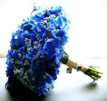 Dark Blue Wedding Bouquet