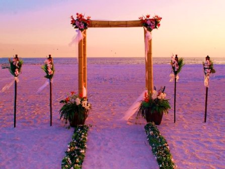 Rustic Floral Beach Bridal Arch