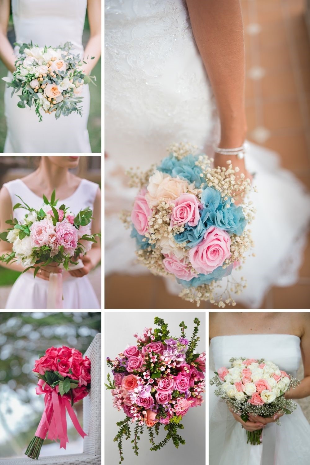 Pink Wedding Bouquets Wedding Collage