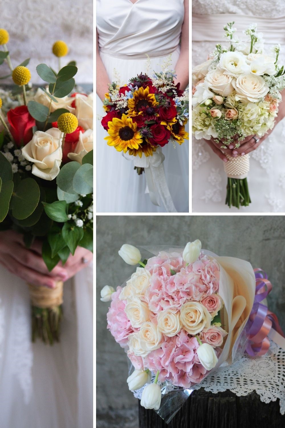 Wedding Collage of Bridal Bouquets