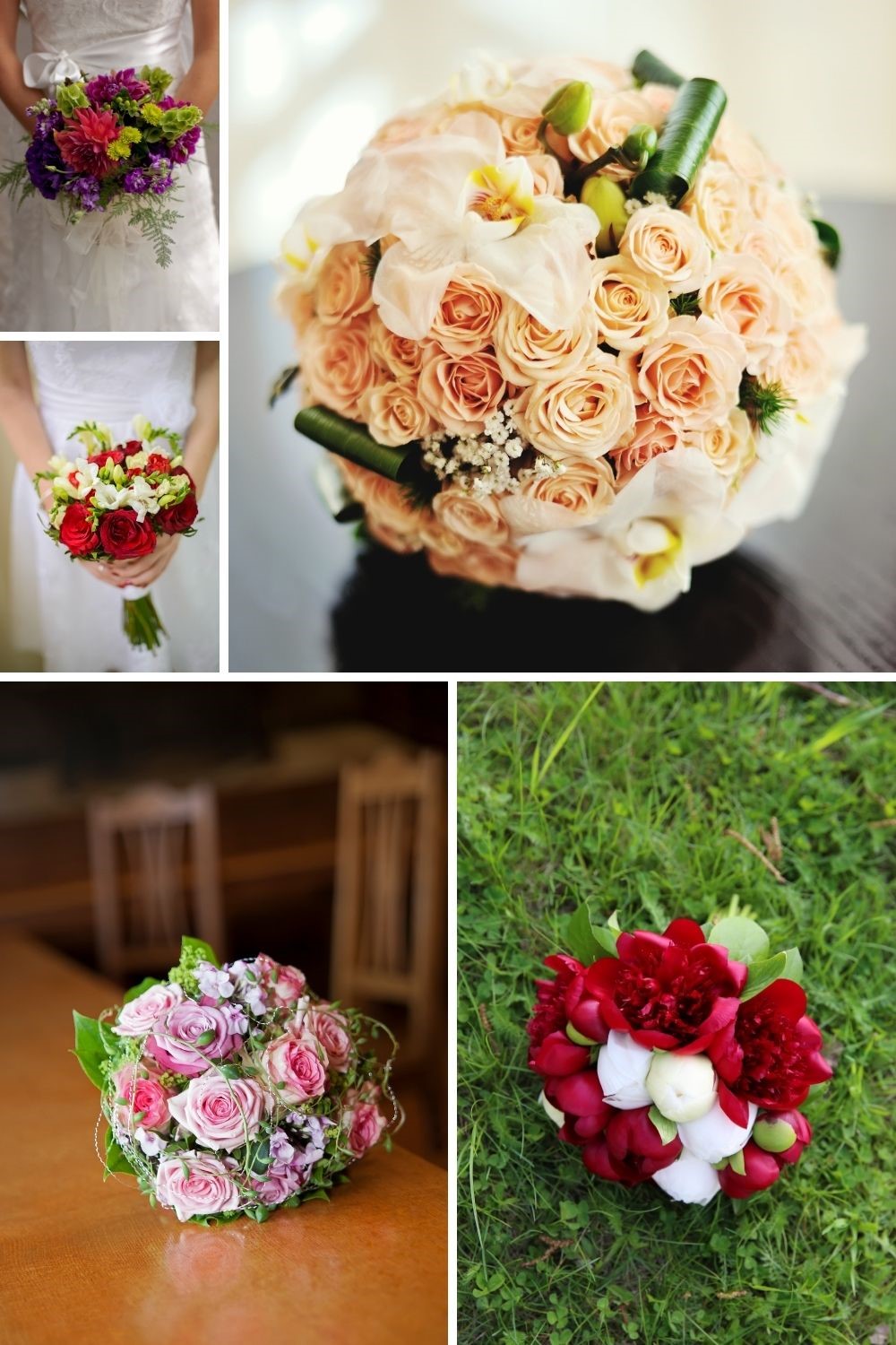 Wedding Collage of Wedding Bouquet Photos