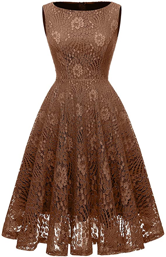 1950 Cocktail Lace Vintage Bridesmaid Dress