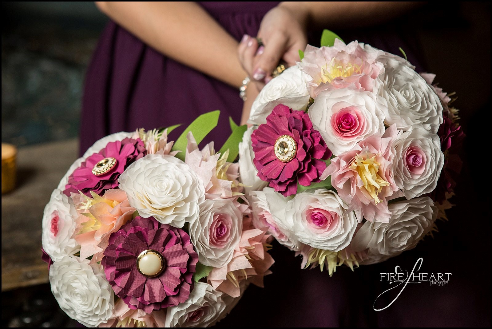 Pretty Pink and White Wedding Bouquets