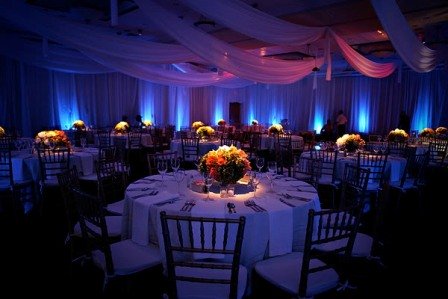 Pretty wedding reception tables