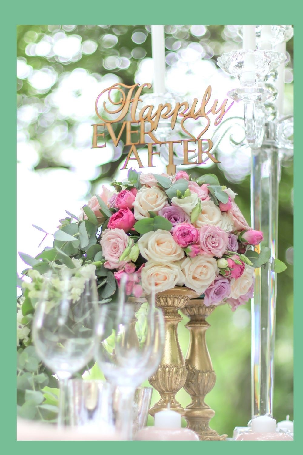 Budget Wedding Ideas - Pink and Yellow Rose Tall Floral Centerpieces