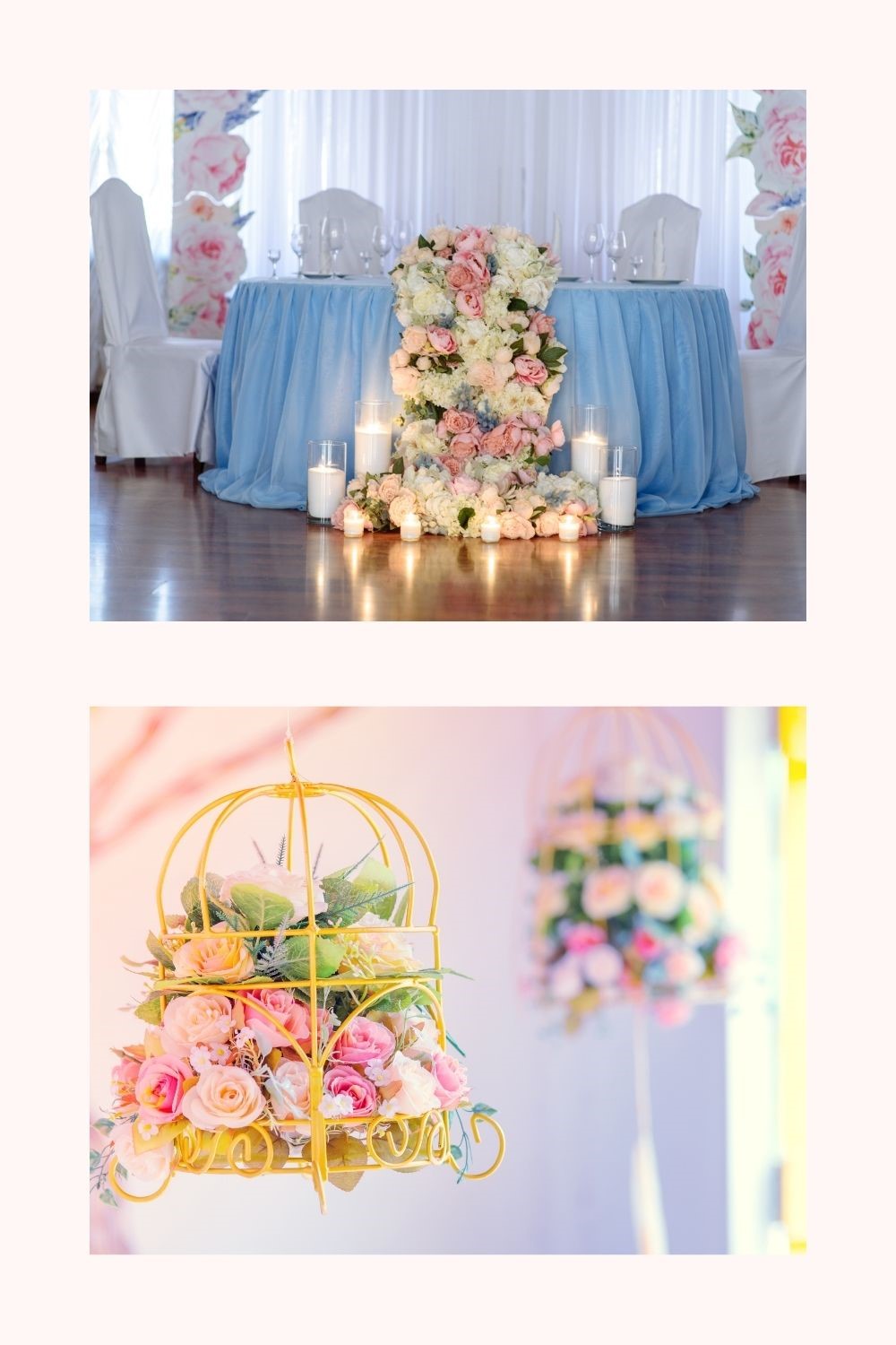 Pink and White Wedding Decorations