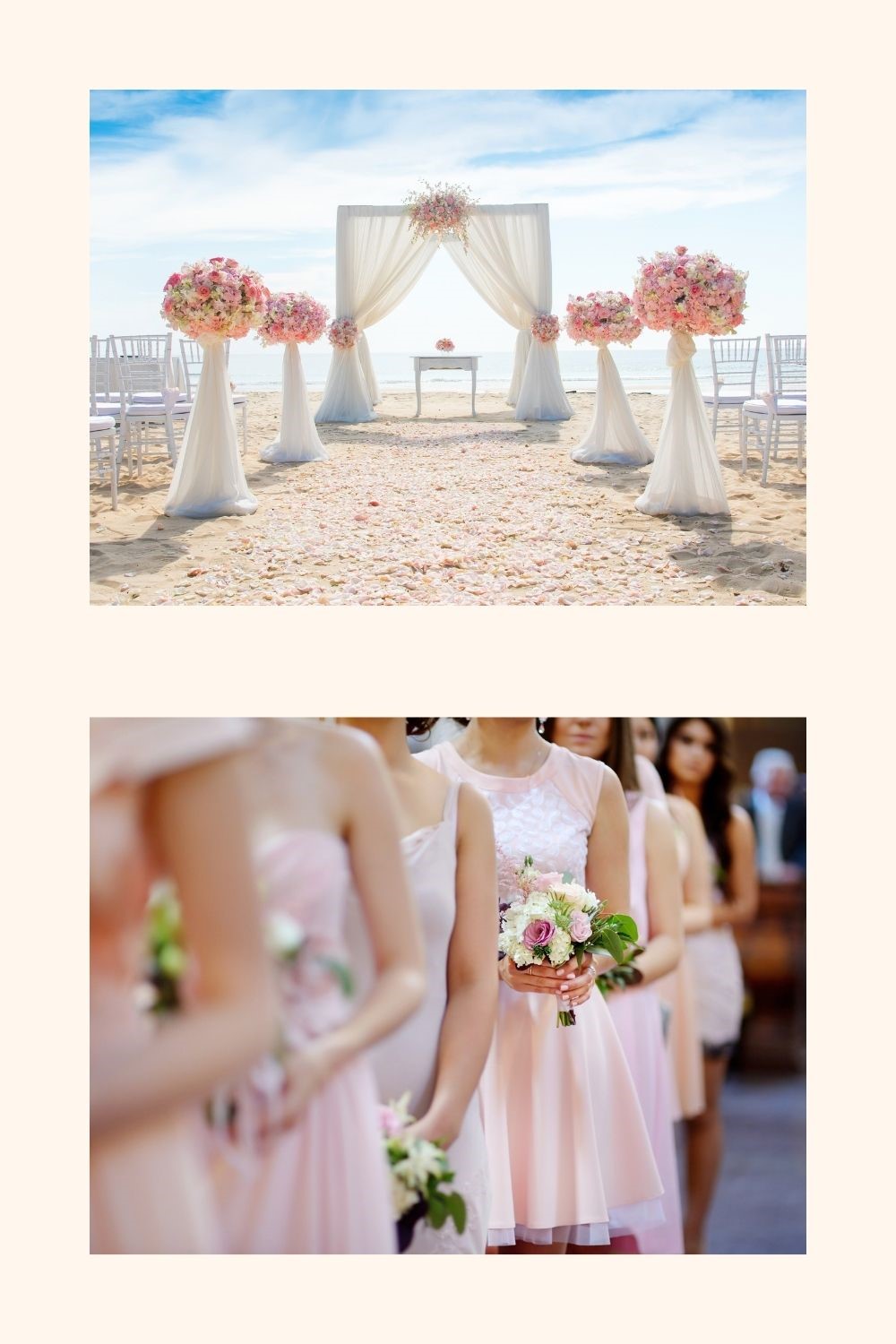 Blush and White Outdoor Wedding Ceremony