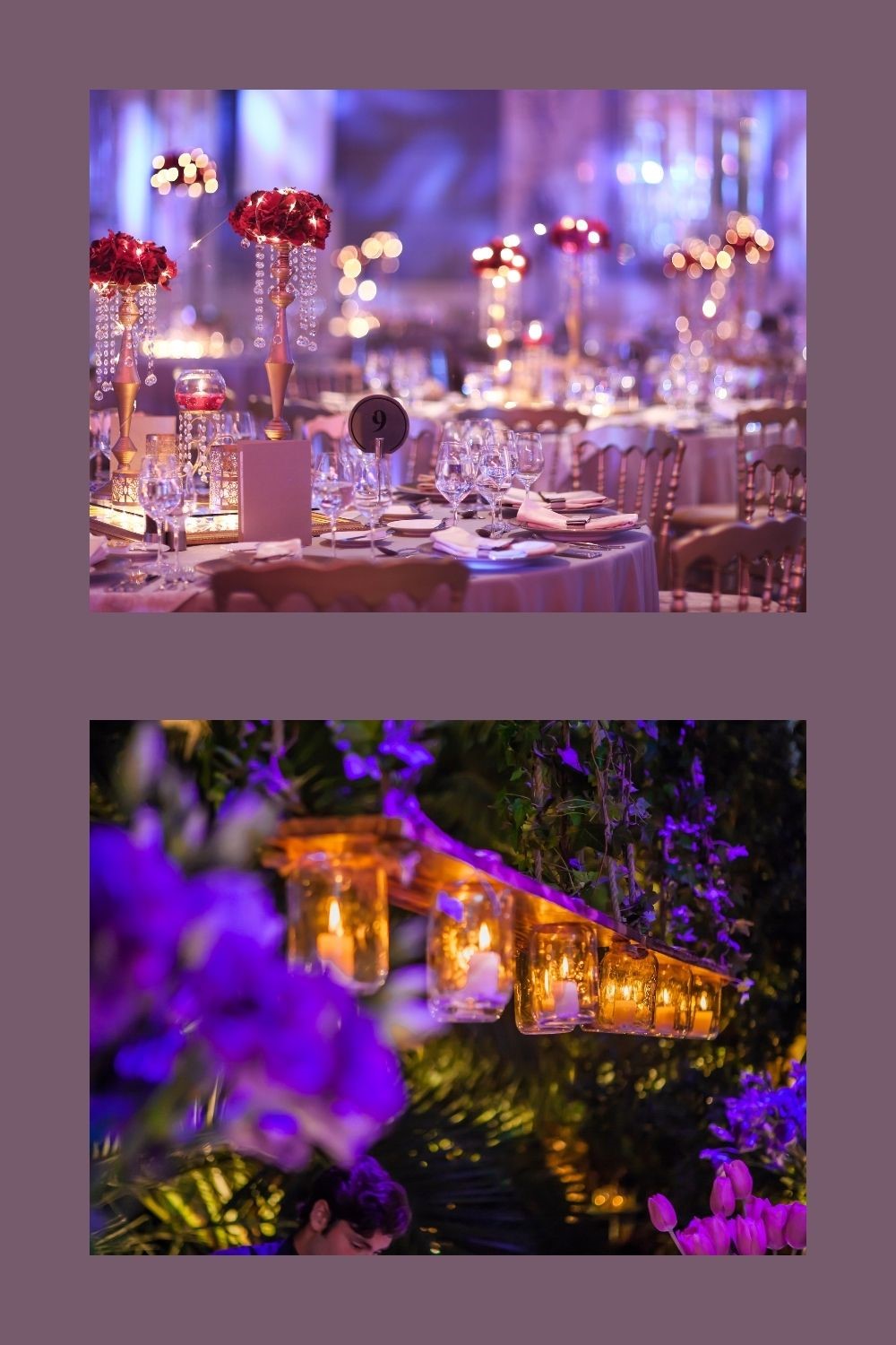 Nighttime Wedding Reception Photos