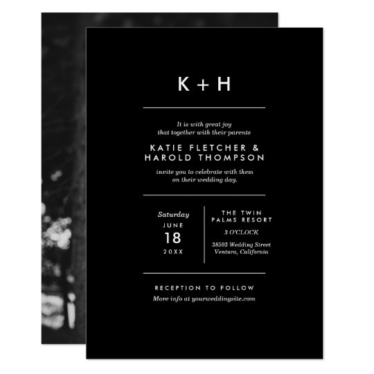 budget wedding invitations, black and white wedding invitations, minimalist wedding invitations, simple wedding invitations, Minimalist Black and White Wedding Invitation