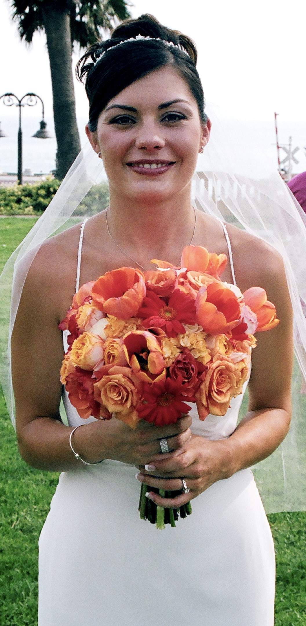 Autumn Orange Wedding Bouquet Featuring Orange Calla Lilies