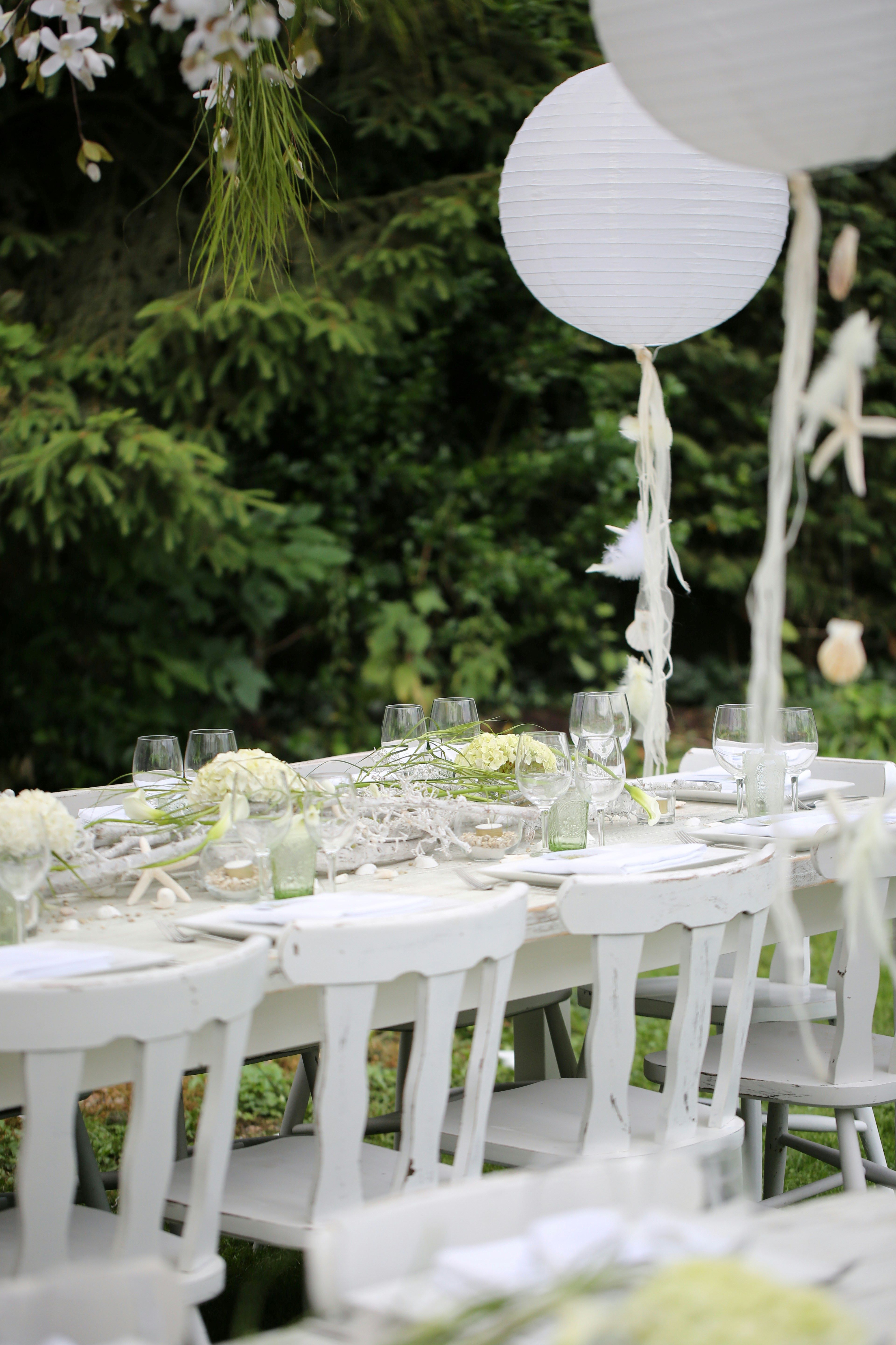 Simple White Outdoor Wedding Reception, casual wedding ideas