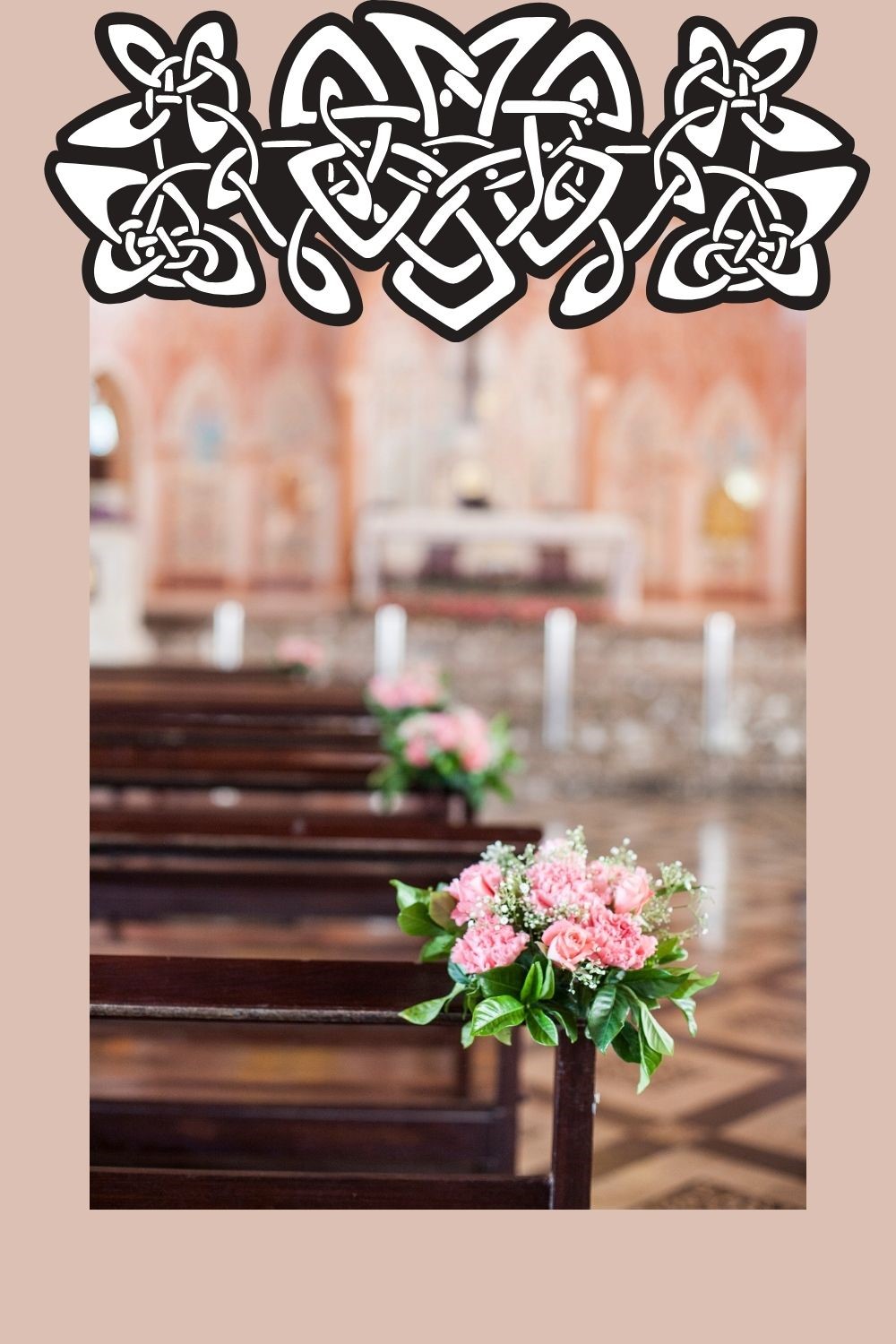 celtic wedding ceremony, decorated church wedding, church wedding aisle