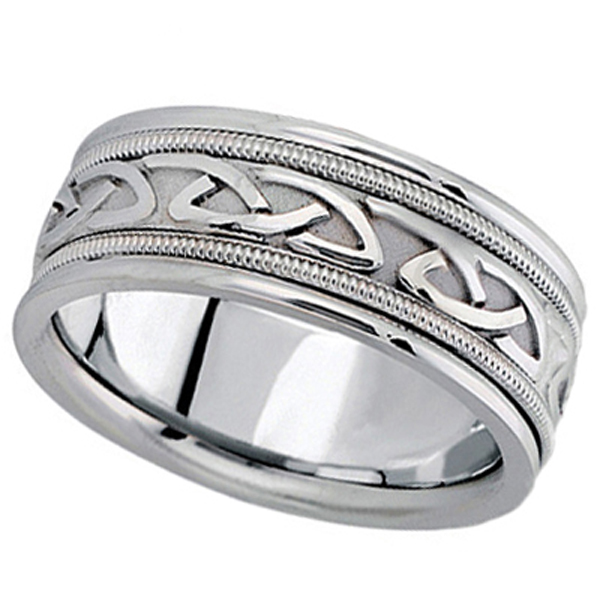 celtic wedding ceremony, celtic wedding band, celtic wedding ring, HAND MADE CELTIC WEDDING BAND IN 14K WHITE GOLD