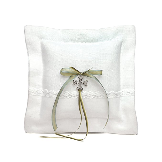 Celtic Wedding Ring Bearer Pillow, Celtic Charm Square Ring Pillow