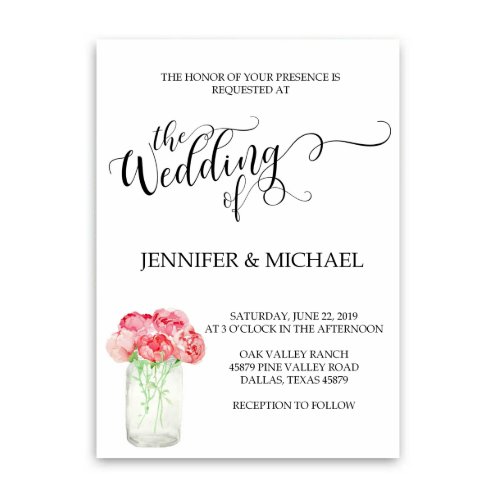 cheap wedding tips, affordable wedding invitations, mason jar wedding invitation, Simple Yet Elegant Mason Jar Wedding Invitation
