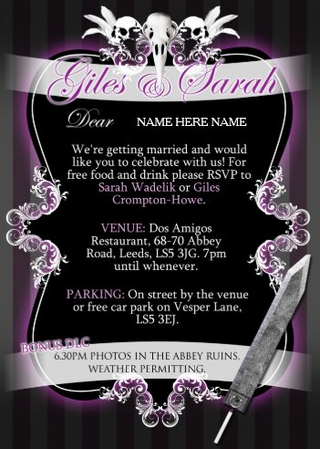 cheap wedding tips, affordable wedding invitations, purple and black wedding invitations, Gothic wedding invitations, Purple and Black Gothic Wedding Invitation